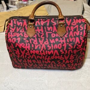 357.  Louis Vuitton Graffiti Speedy 30